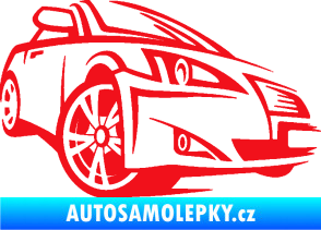 Samolepka Sportovní auto 001 pravá červená