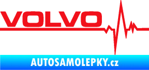 Samolepka Srdeční tep 037 levá Volvo červená