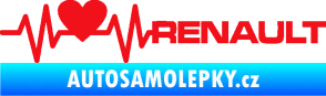 Samolepka Srdeční tep 041 pravá Renault červená