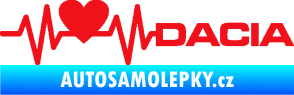 Samolepka Srdeční tep 045 pravá Dacia červená