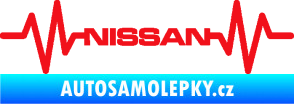 Samolepka Srdeční tep 051 Nissan červená