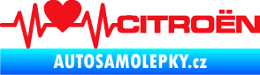 Samolepka Srdeční tep 056 pravá Citroen červená