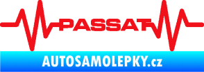 Samolepka Srdeční tep 076 Volkswagen Passat červená
