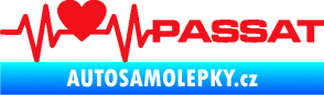 Samolepka Srdeční tep 077 pravá Volkswagen Passat červená