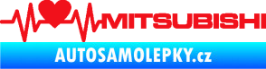 Samolepka Srdeční tep 082 pravá Mitsubishi červená
