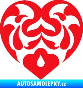 Samolepka Srdíčko 007 červená
