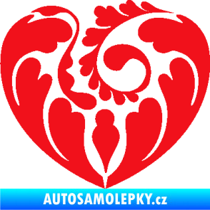 Samolepka Srdíčko 009 pravá červená
