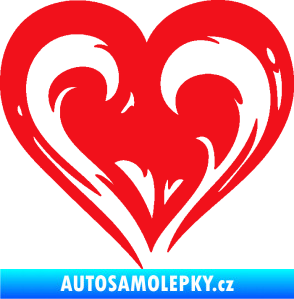 Samolepka Srdíčko 021 levá červená
