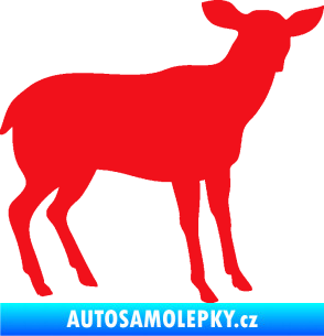 Samolepka Srna 001 pravá červená