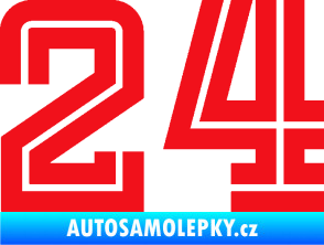 Samolepka Startovní číslo 24 typ 7 červená