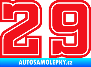 Samolepka Startovní číslo 29 typ 5 červená