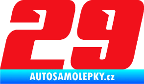 Samolepka Startovní číslo 29 typ 6 červená
