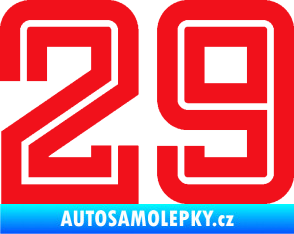 Samolepka Startovní číslo 29 typ 7 červená