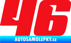 Samolepka Startovní číslo 46 typ 6 červená