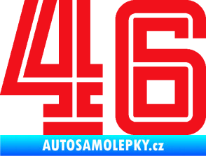 Samolepka Startovní číslo 46 typ 7 červená