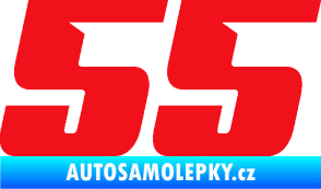 Samolepka Startovní číslo 55 typ 6 červená