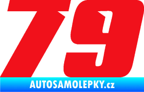 Samolepka Startovní číslo 79 typ 6 červená