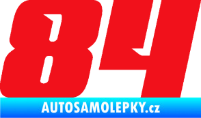 Samolepka Startovní číslo 84 typ 6 červená