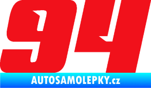 Samolepka Startovní číslo 94 typ 6 červená