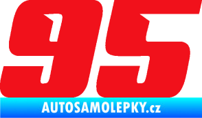 Samolepka Startovní číslo 95 typ 6 červená