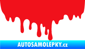 Samolepka Stékájící skvrna 001 levá krevní cákanec červená