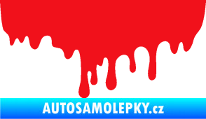 Samolepka Stékájící skvrna 001 pravá krevní cákanec červená