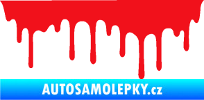 Samolepka Stékající skvrna 008 levá červená