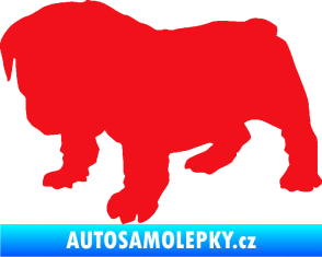 Samolepka Štěňátko 004 levá francouzský buldoček červená