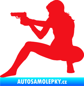 Samolepka Střelkyně 003 levá červená