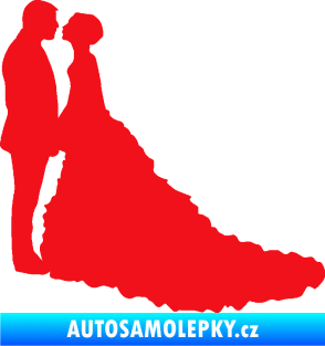 Samolepka Svatba 002 levá červená