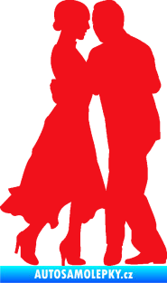 Samolepka Tanec 012 pravá tango červená