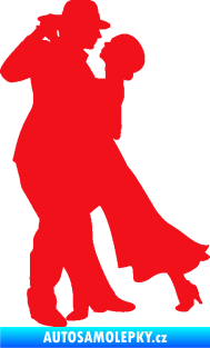 Samolepka Tanec 013 levá tango  červená