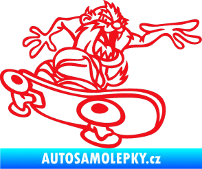 Samolepka Tazman skate pravá červená