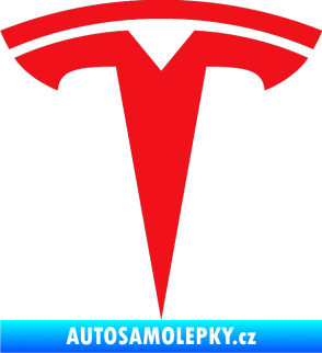 Samolepka Tesla - znak červená