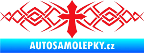 Samolepka Tetování 080 kříž červená