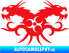 Samolepka Tetování 113 draci červená