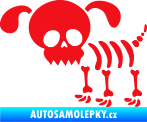 Samolepka The Bone Family Pejsek červená