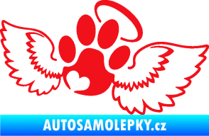 Samolepka Tlapka 010 andělíček pravá červená