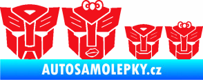 Samolepka Transformers 001 rodinka v autě červená