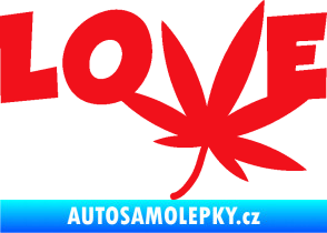 Samolepka Travka 005 love červená