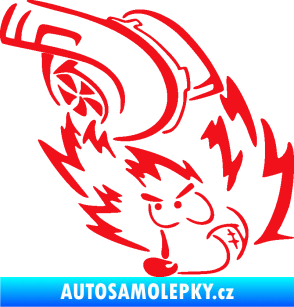 Samolepka Turbo ježek levá červená