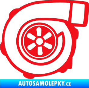 Samolepka Turbo silueta 001 levá červená