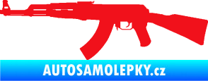 Samolepka Útočná puška AK 47 levá červená