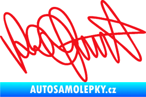 Samolepka Valentino Rossi podpis červená