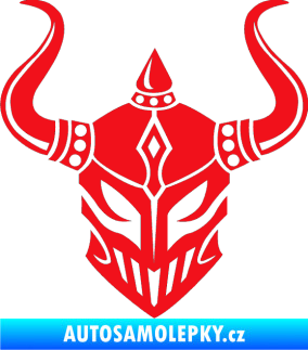Samolepka Vikingská helma červená