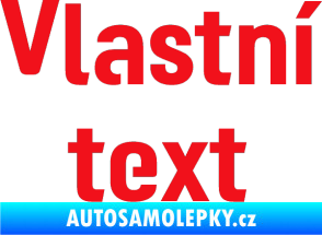 Samolepka Vlastní text - Moto GP červená