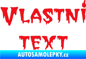Samolepka Vlastní text - QTGhoul Face červená