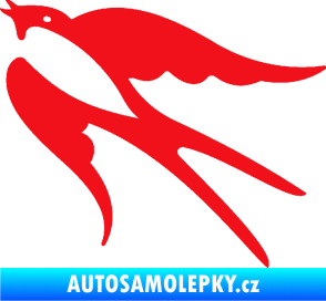 Samolepka Vlaštovka 003 levá červená