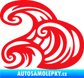 Samolepka Vlny 004 levá moře červená