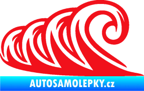 Samolepka Vlny 006 levá moře červená